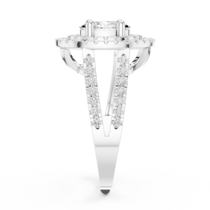 Mixed Shape Lab Grown Diamond Halo Ring