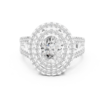 Mixed Shape Lab Grown Diamond Halo Ring