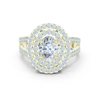 Mixed Shape Lab Grown Diamond Halo Ring