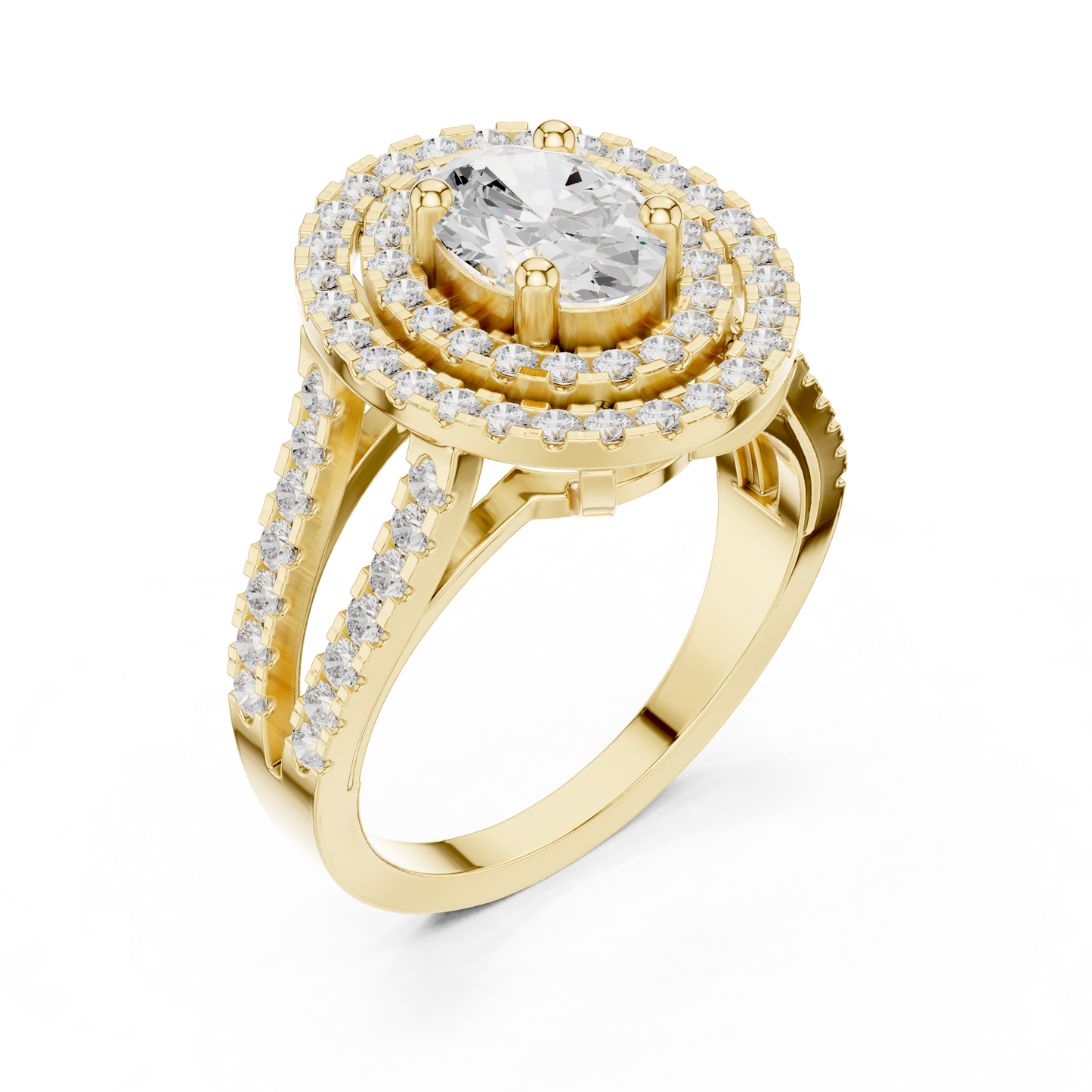 Mixed Shape Lab Grown Diamond Halo Ring