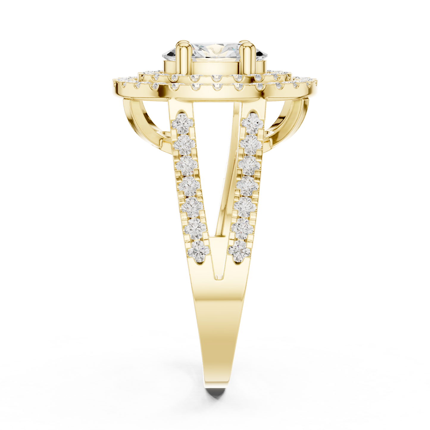 Mixed Shape Lab Grown Diamond Halo Ring