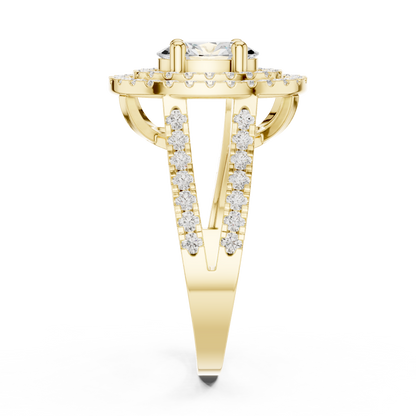 Mixed Shape Lab Grown Diamond Halo Ring