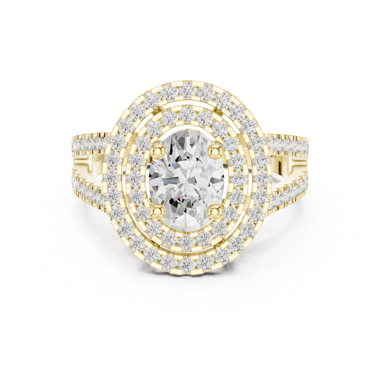 Mixed Shape Lab Grown Diamond Halo Ring