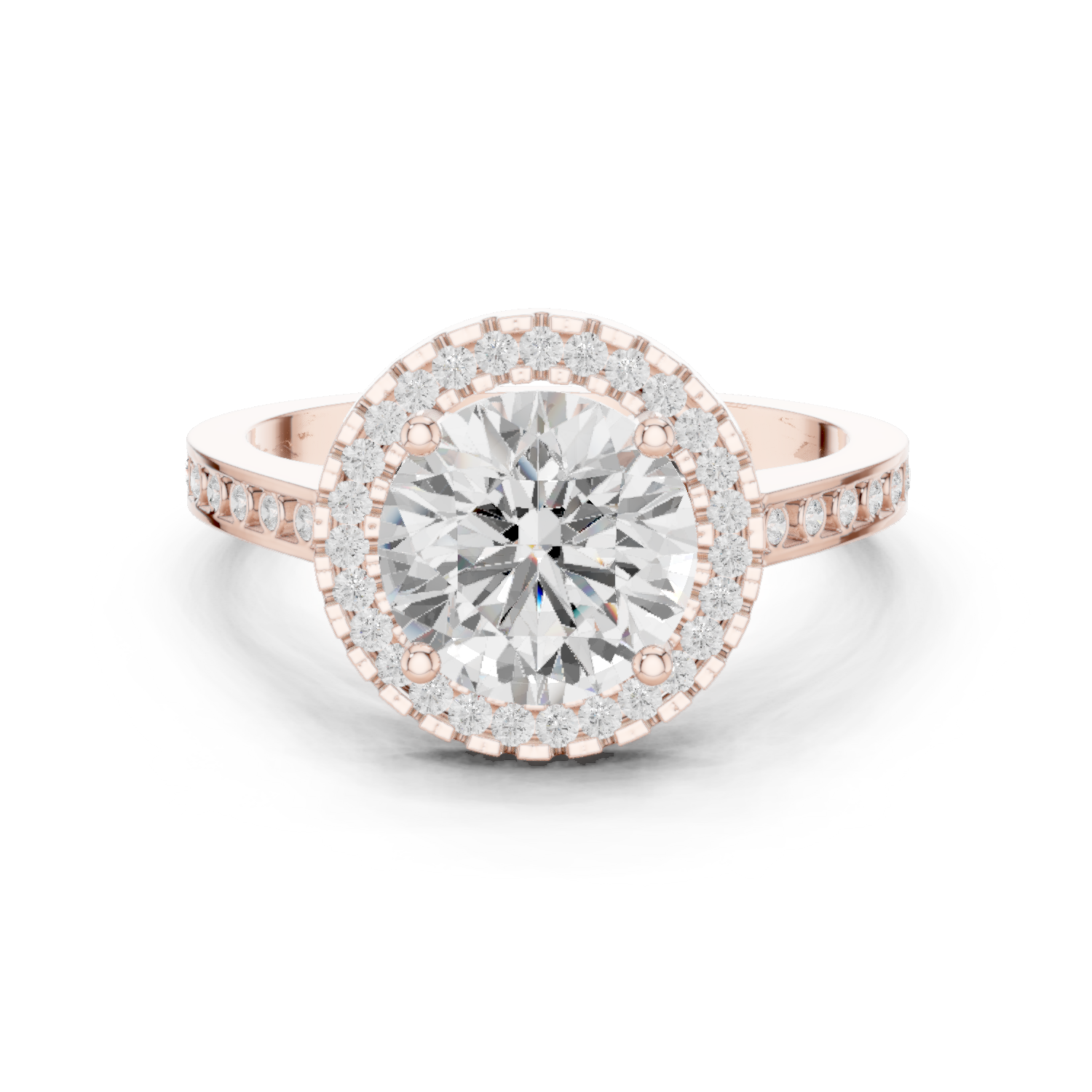 Round Halo Lab Grown Diamond Ring
