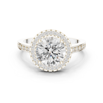 Round Halo Lab Grown Diamond Ring