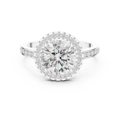 Round Halo Lab Grown Diamond Ring
