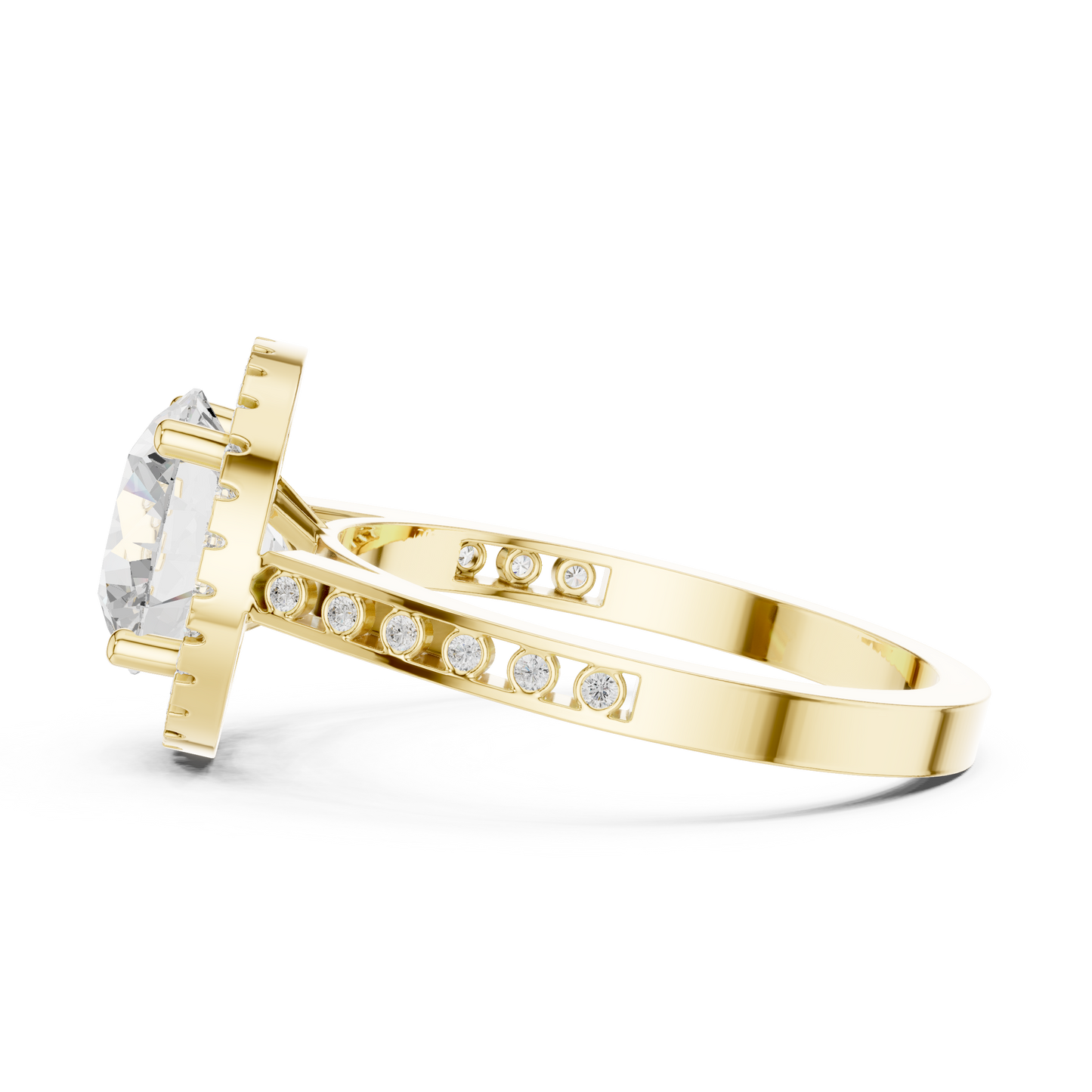 Round Halo Lab Grown Diamond Ring