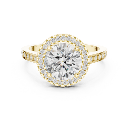 Round Halo Lab Grown Diamond Ring