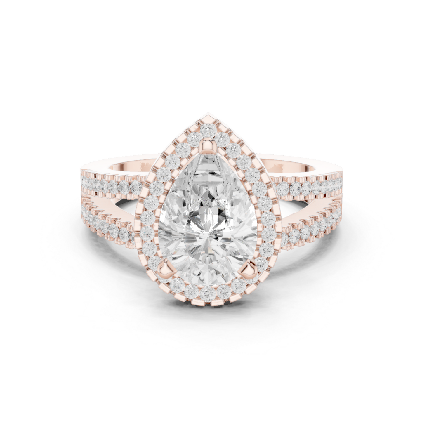 Round Halo Lab Grown Diamond Ring
