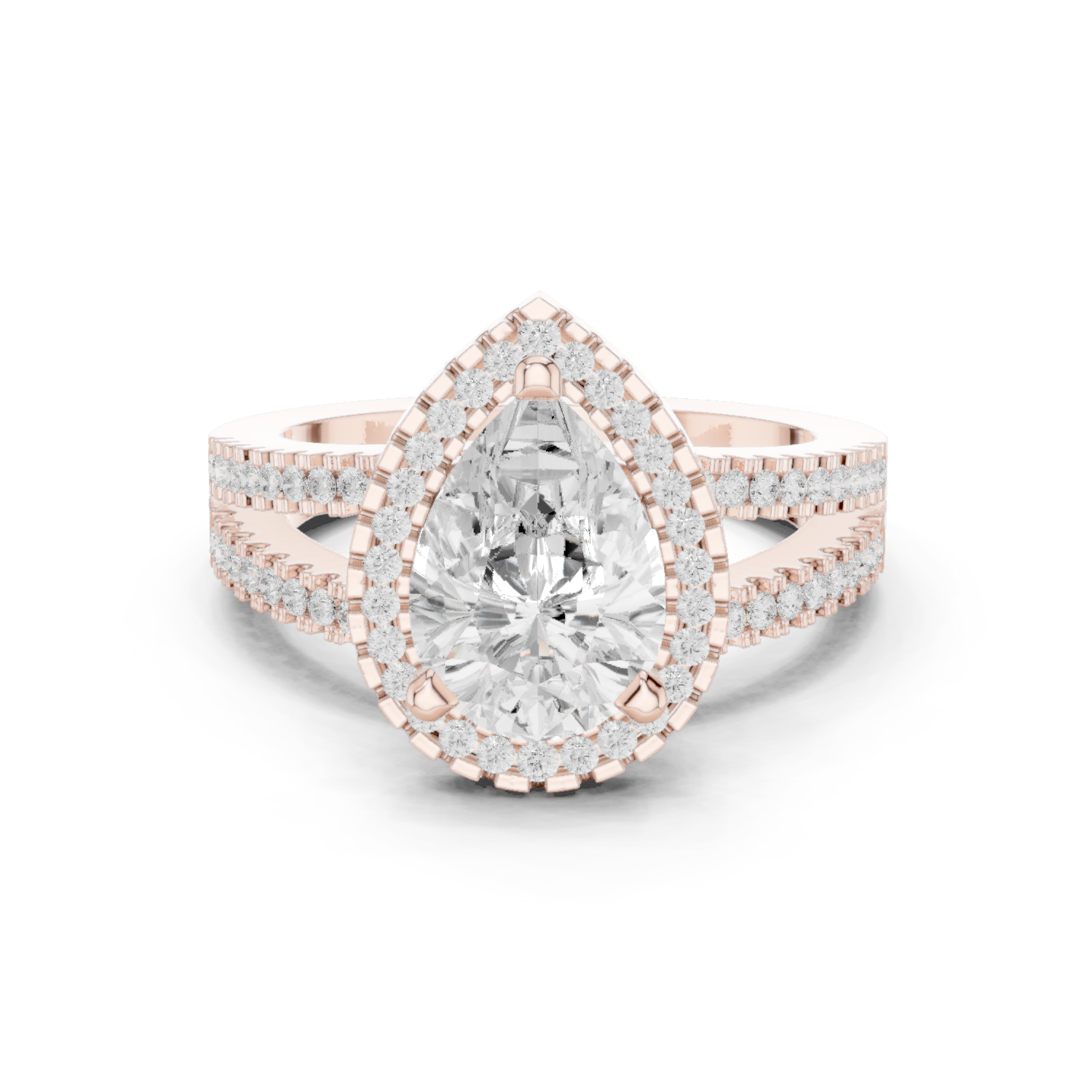 Round Halo Lab Grown Diamond Ring