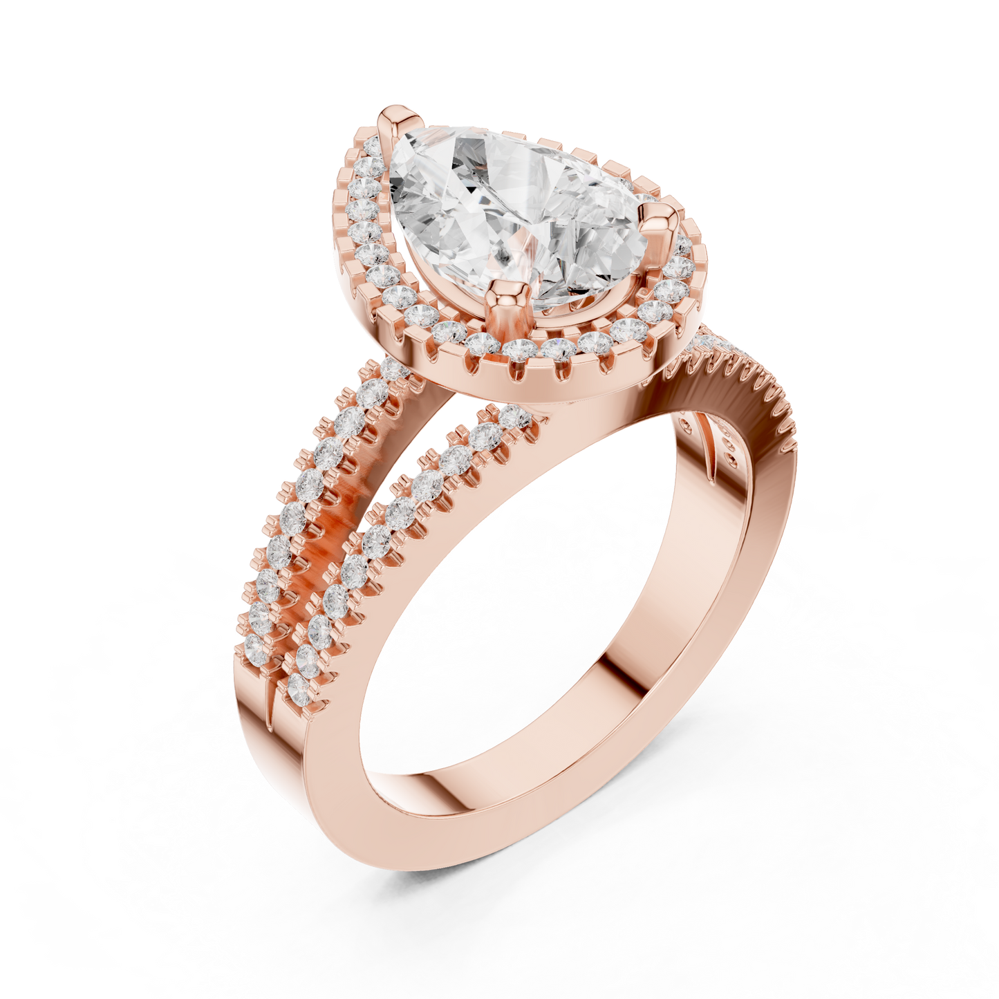 Round Halo Lab Grown Diamond Ring