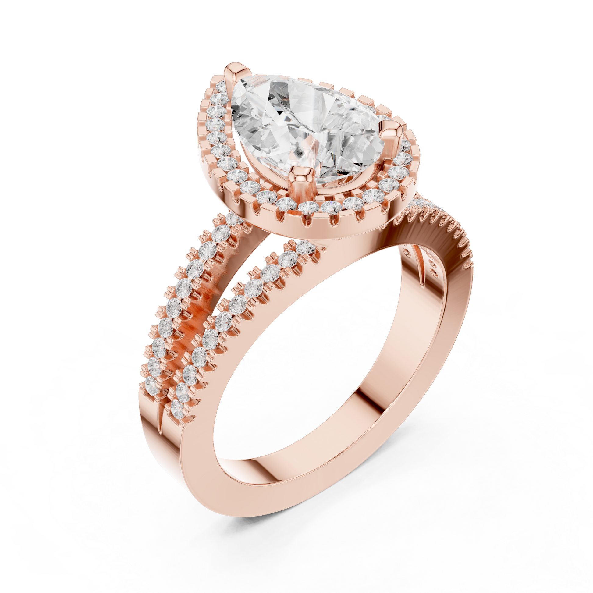 Round Halo Lab Grown Diamond Ring