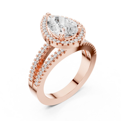 Round Halo Lab Grown Diamond Ring