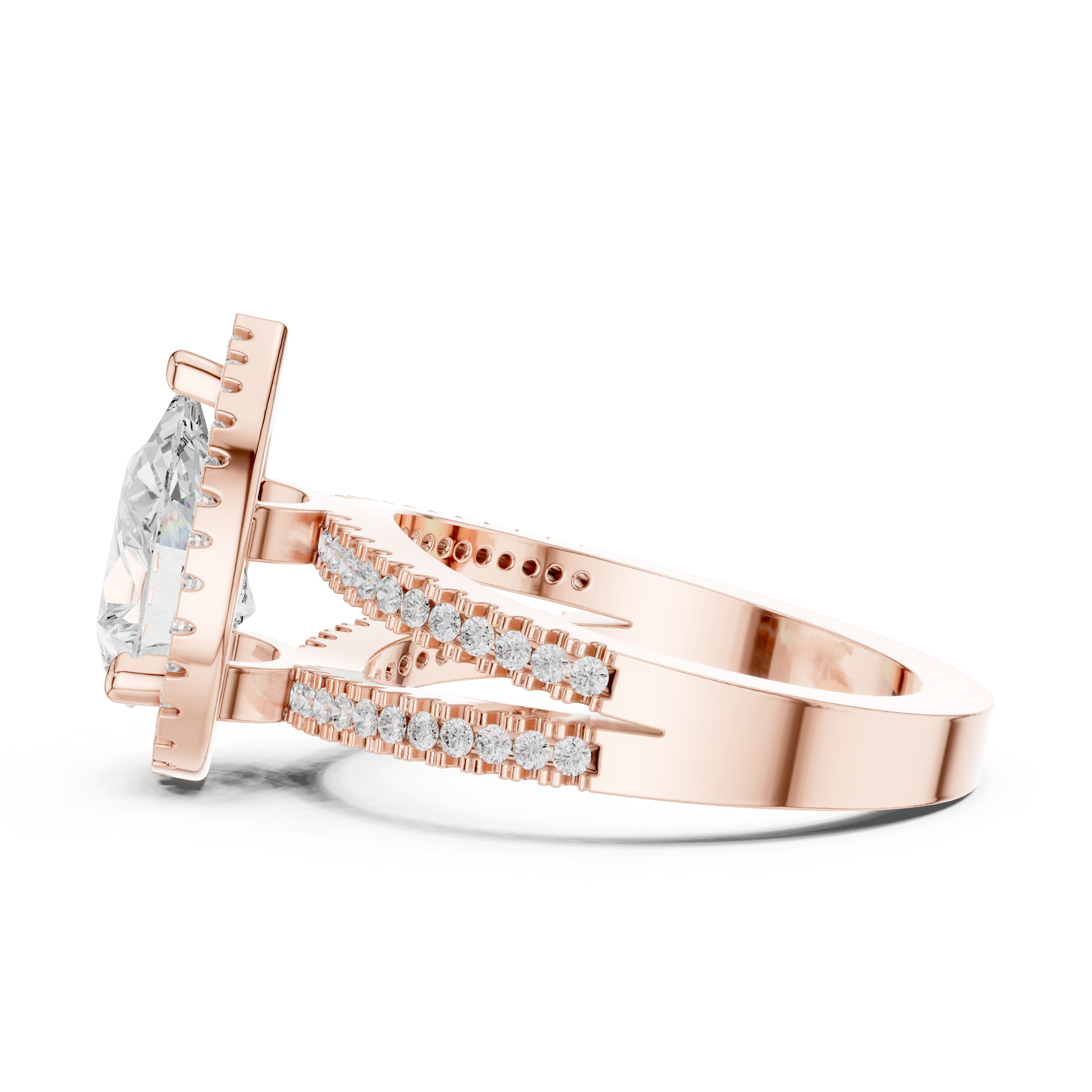 Round Halo Lab Grown Diamond Ring