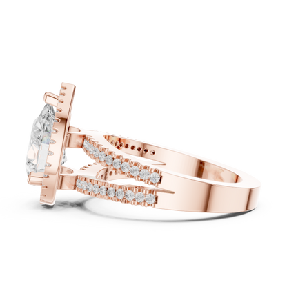 Round Halo Lab Grown Diamond Ring