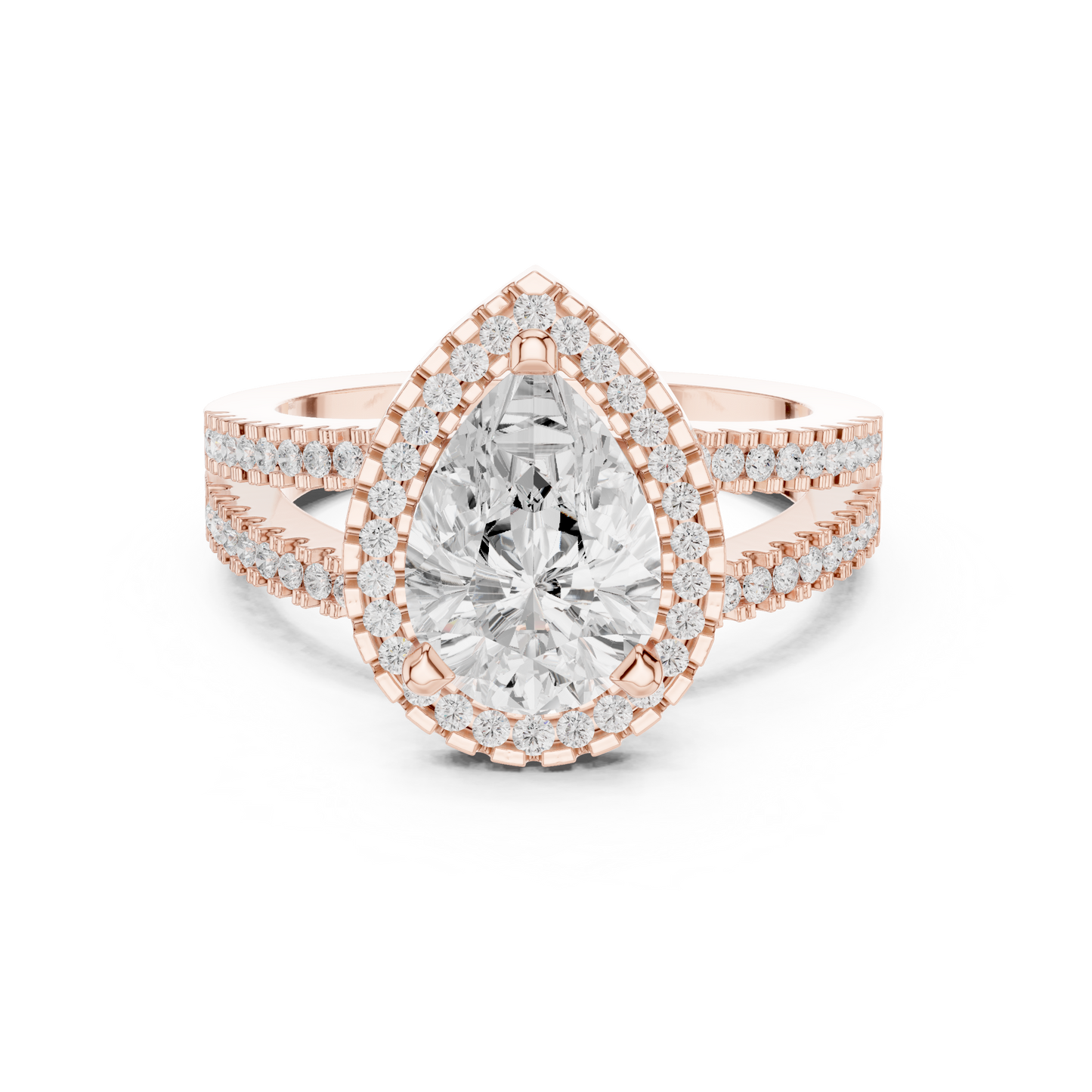 Round Halo Lab Grown Diamond Ring