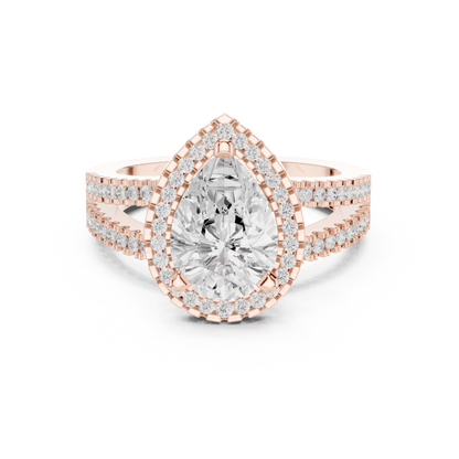 Round Halo Lab Grown Diamond Ring