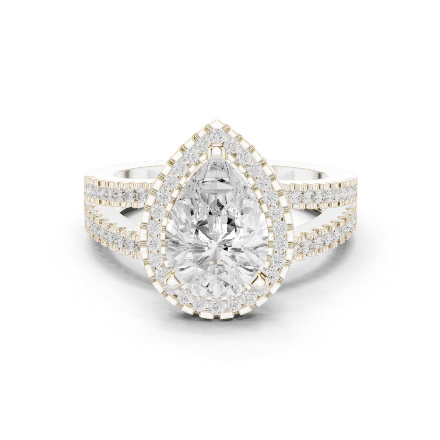Round Halo Lab Grown Diamond Ring