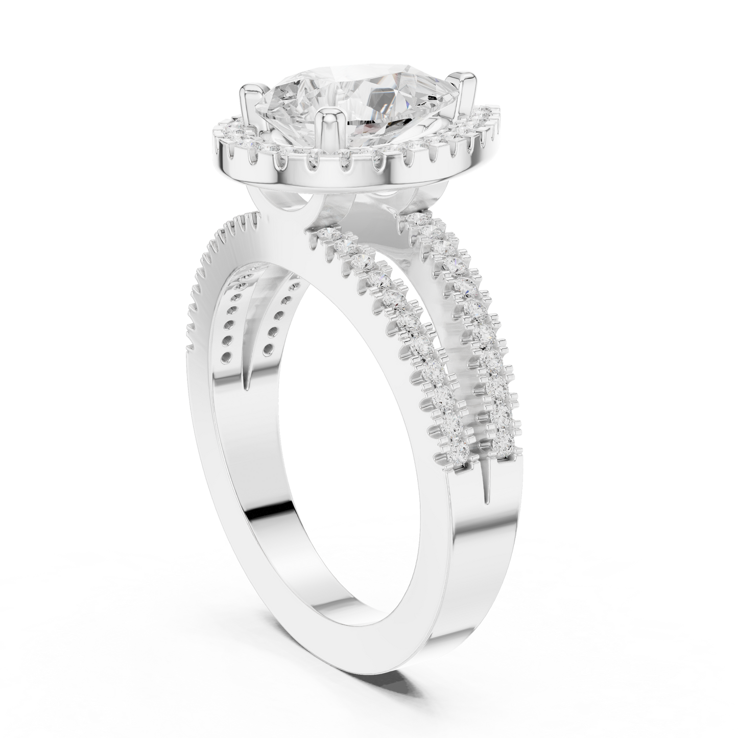 Round Halo Lab Grown Diamond Ring