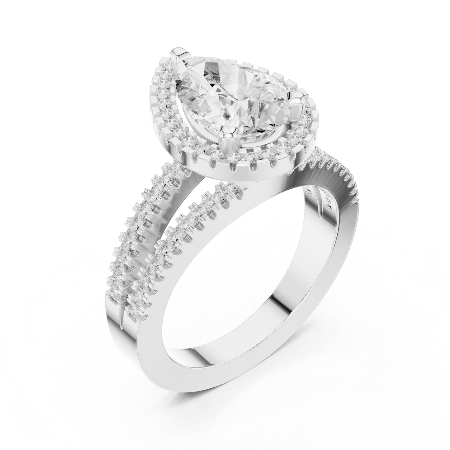 Round Halo Lab Grown Diamond Ring