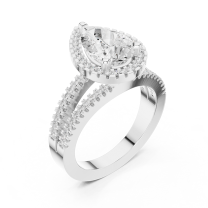 Round Halo Lab Grown Diamond Ring