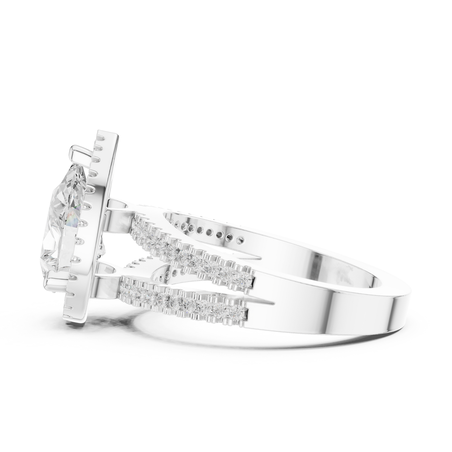 Round Halo Lab Grown Diamond Ring
