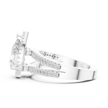 Round Halo Lab Grown Diamond Ring