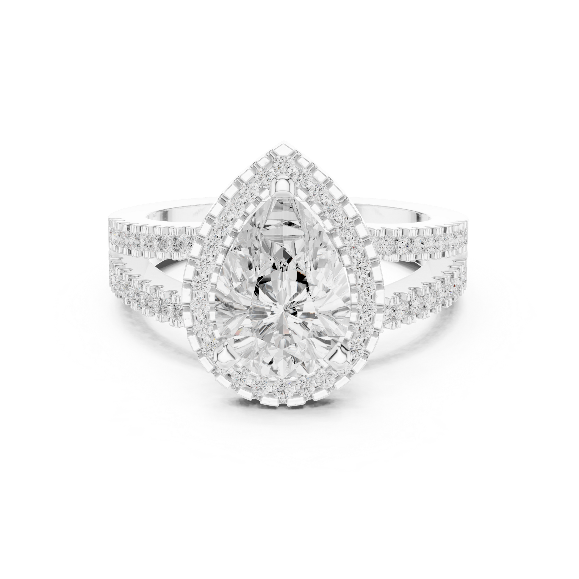 Round Halo Lab Grown Diamond Ring