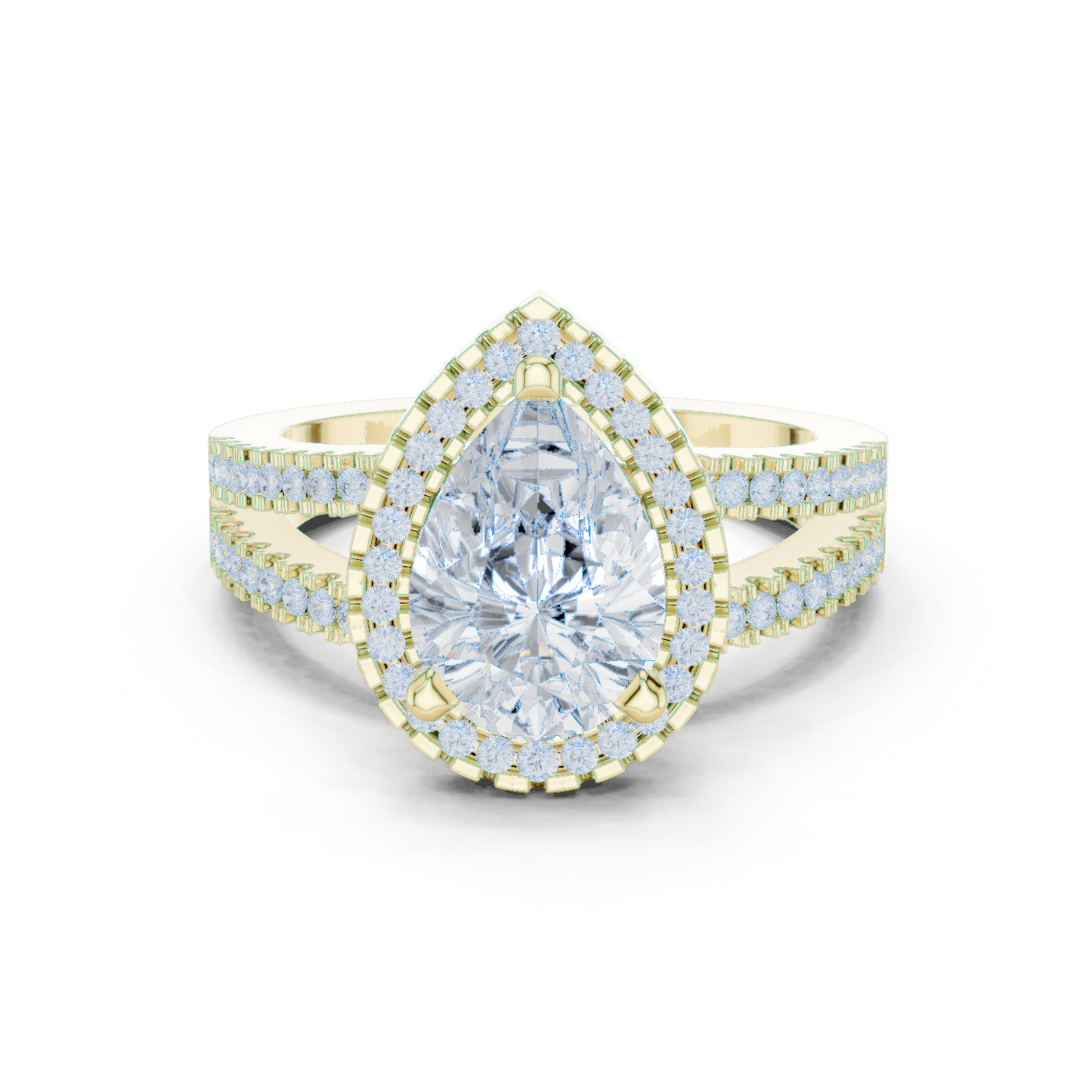 Round Halo Lab Grown Diamond Ring