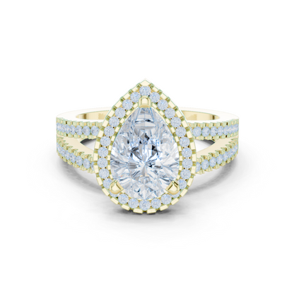 Round Halo Lab Grown Diamond Ring