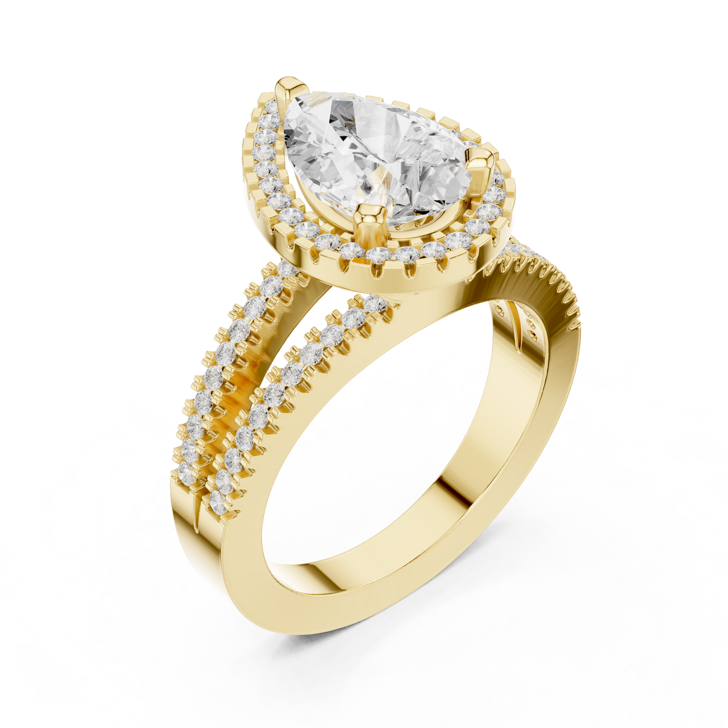 Round Halo Lab Grown Diamond Ring