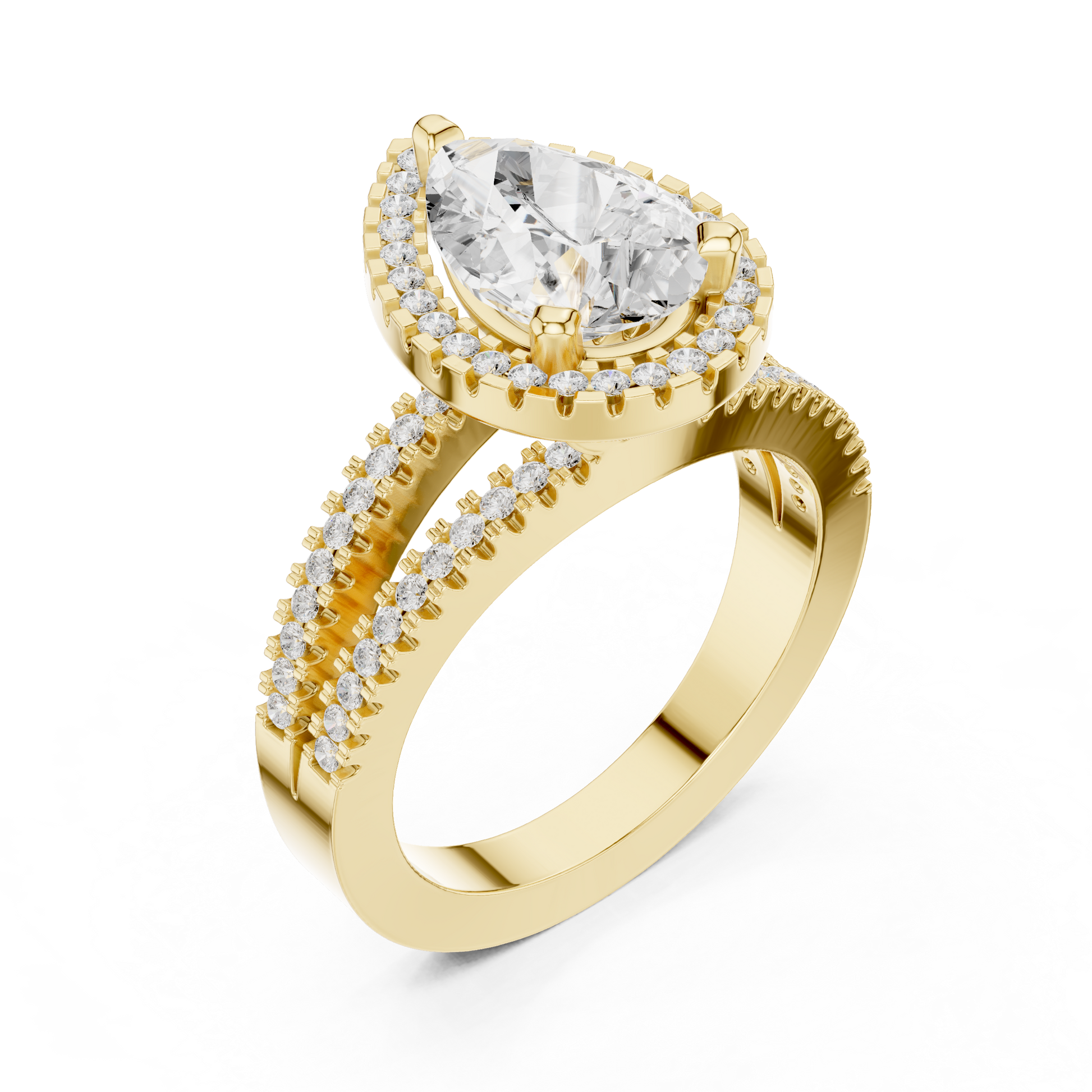 Round Halo Lab Grown Diamond Ring
