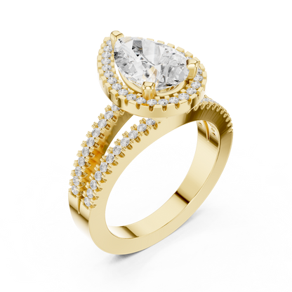 Round Halo Lab Grown Diamond Ring