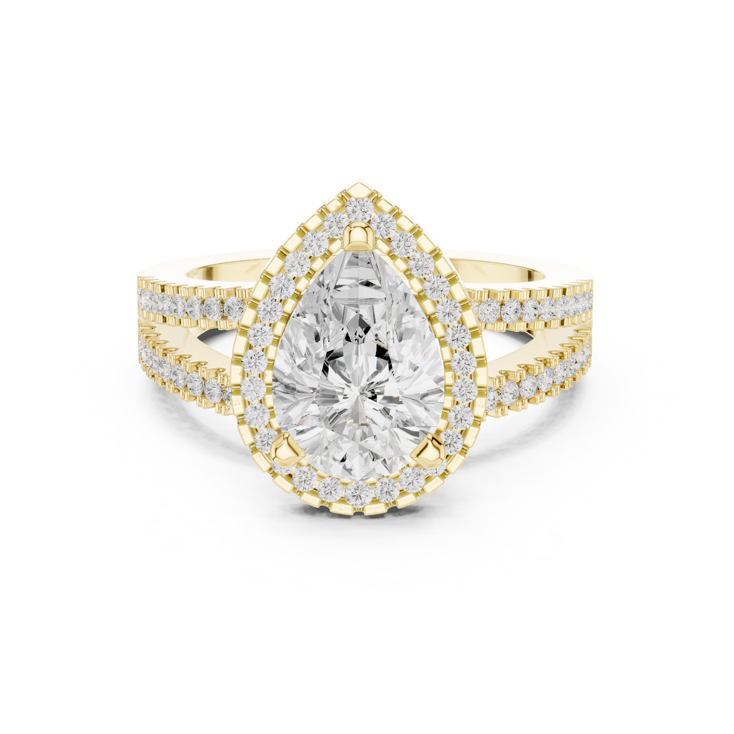 Round Halo Lab Grown Diamond Ring