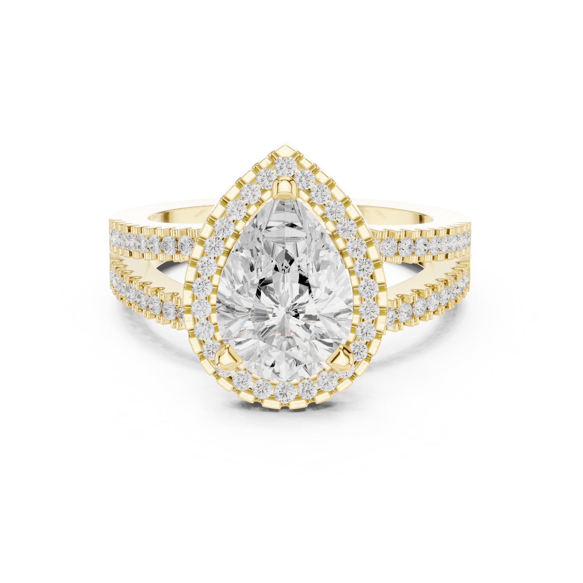 Round Halo Lab Grown Diamond Ring