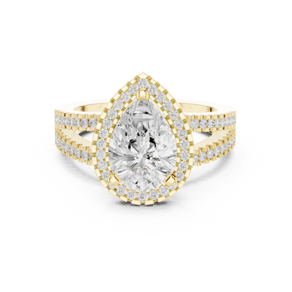 Round Halo Lab Grown Diamond Ring