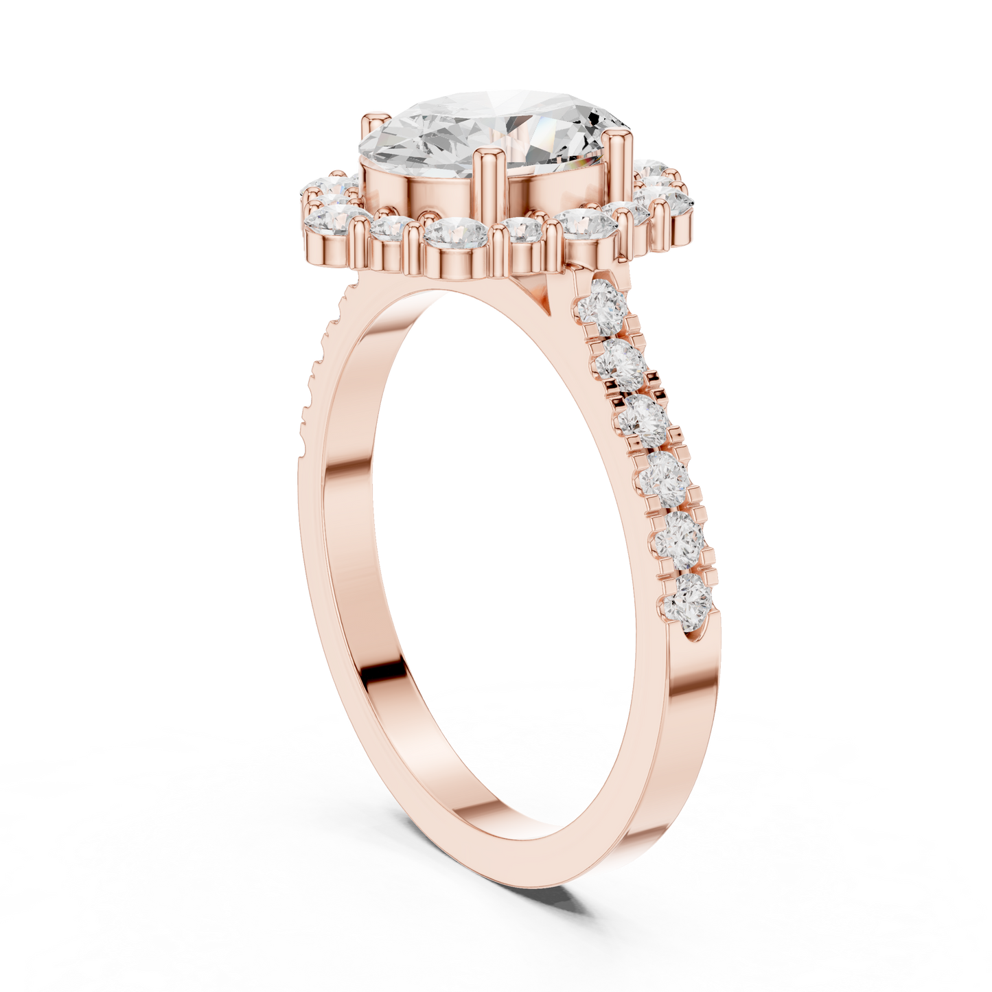 Mixed Shape Lab Grown Diamond Halo Ring