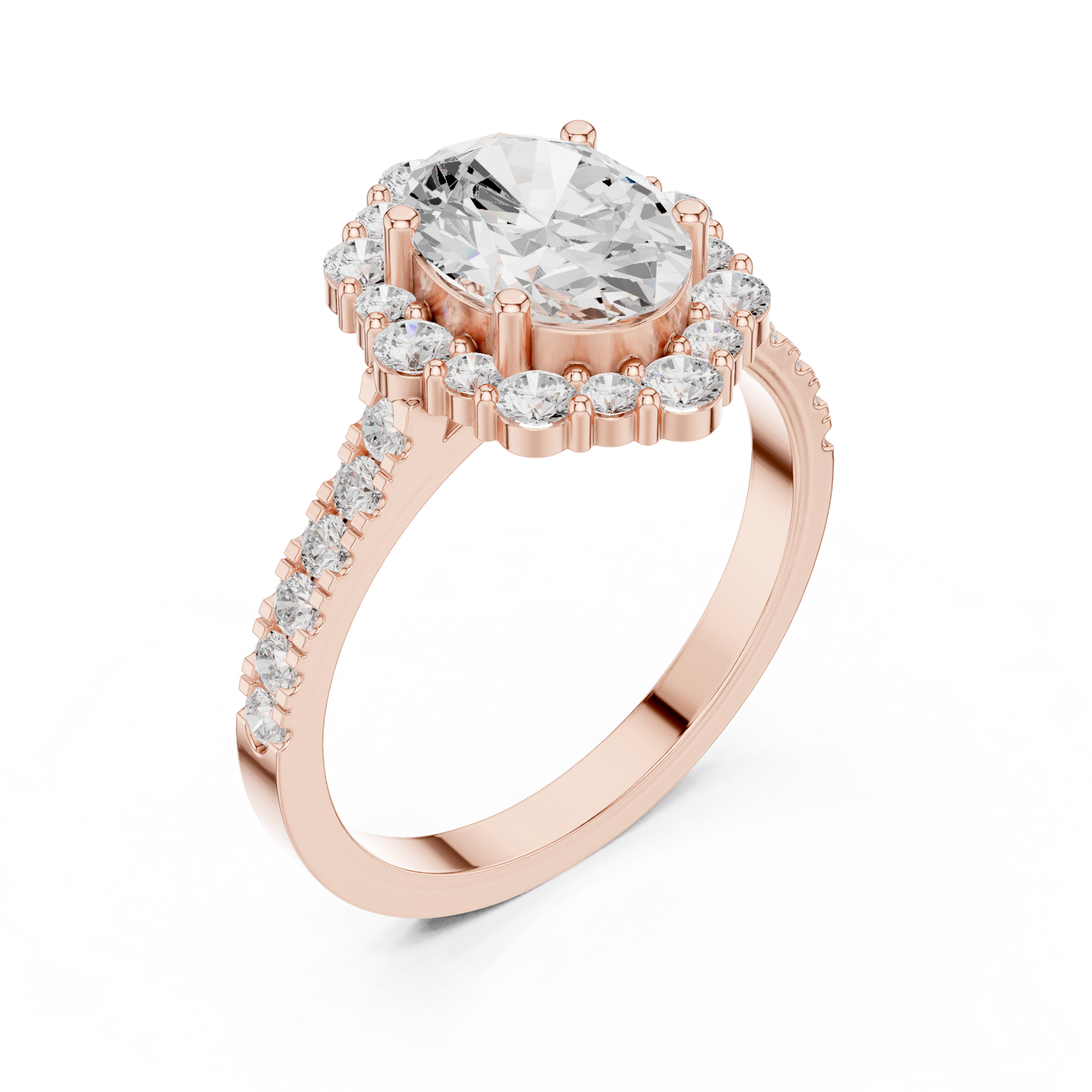 Mixed Shape Lab Grown Diamond Halo Ring