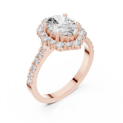 Mixed Shape Lab Grown Diamond Halo Ring