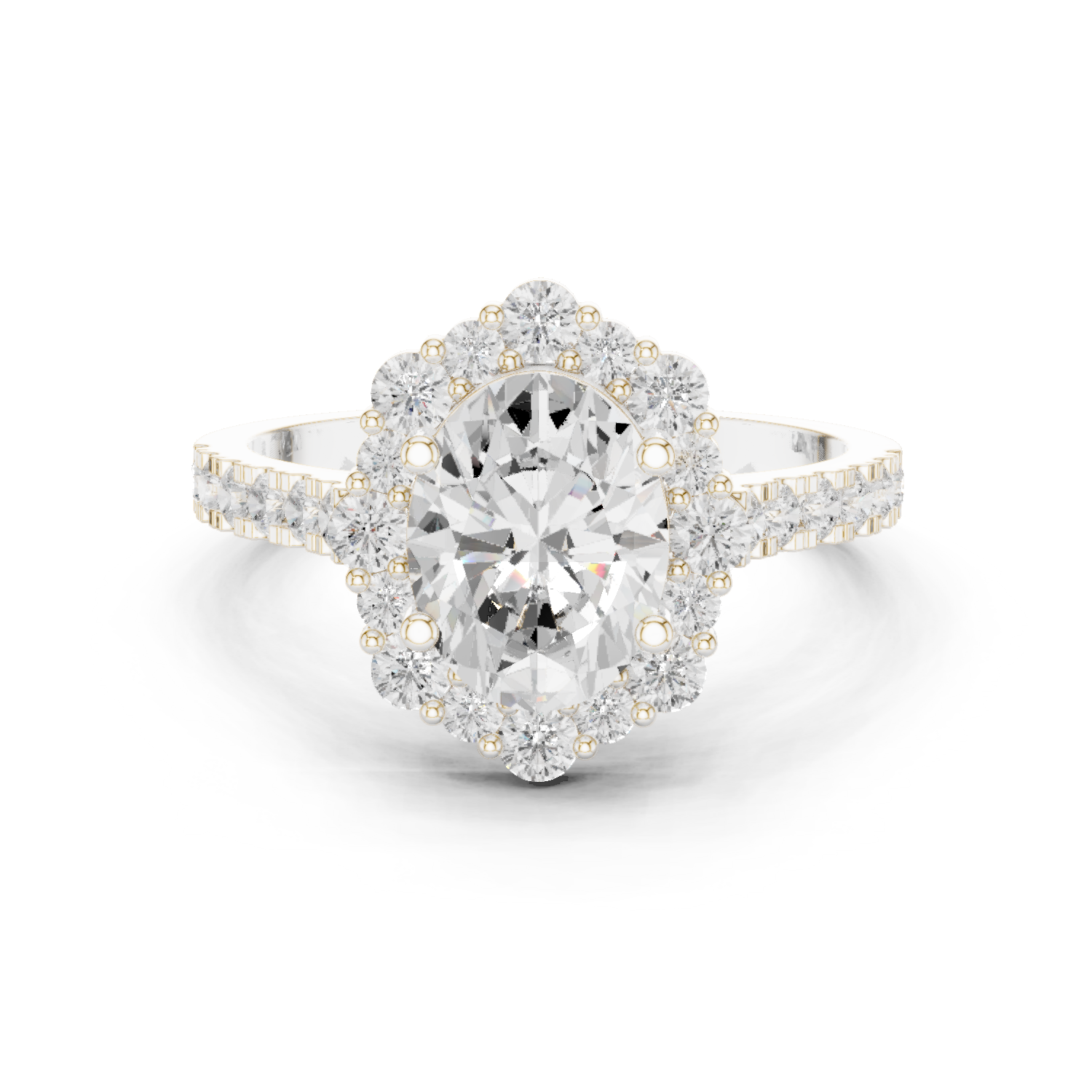 Mixed Shape Lab Grown Diamond Halo Ring