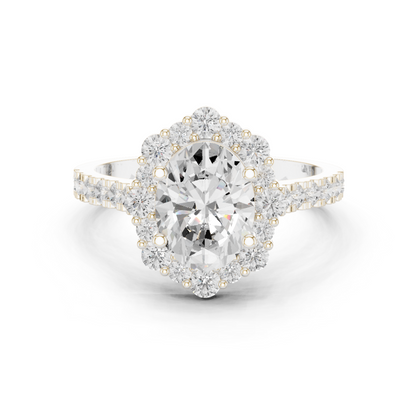 Mixed Shape Lab Grown Diamond Halo Ring