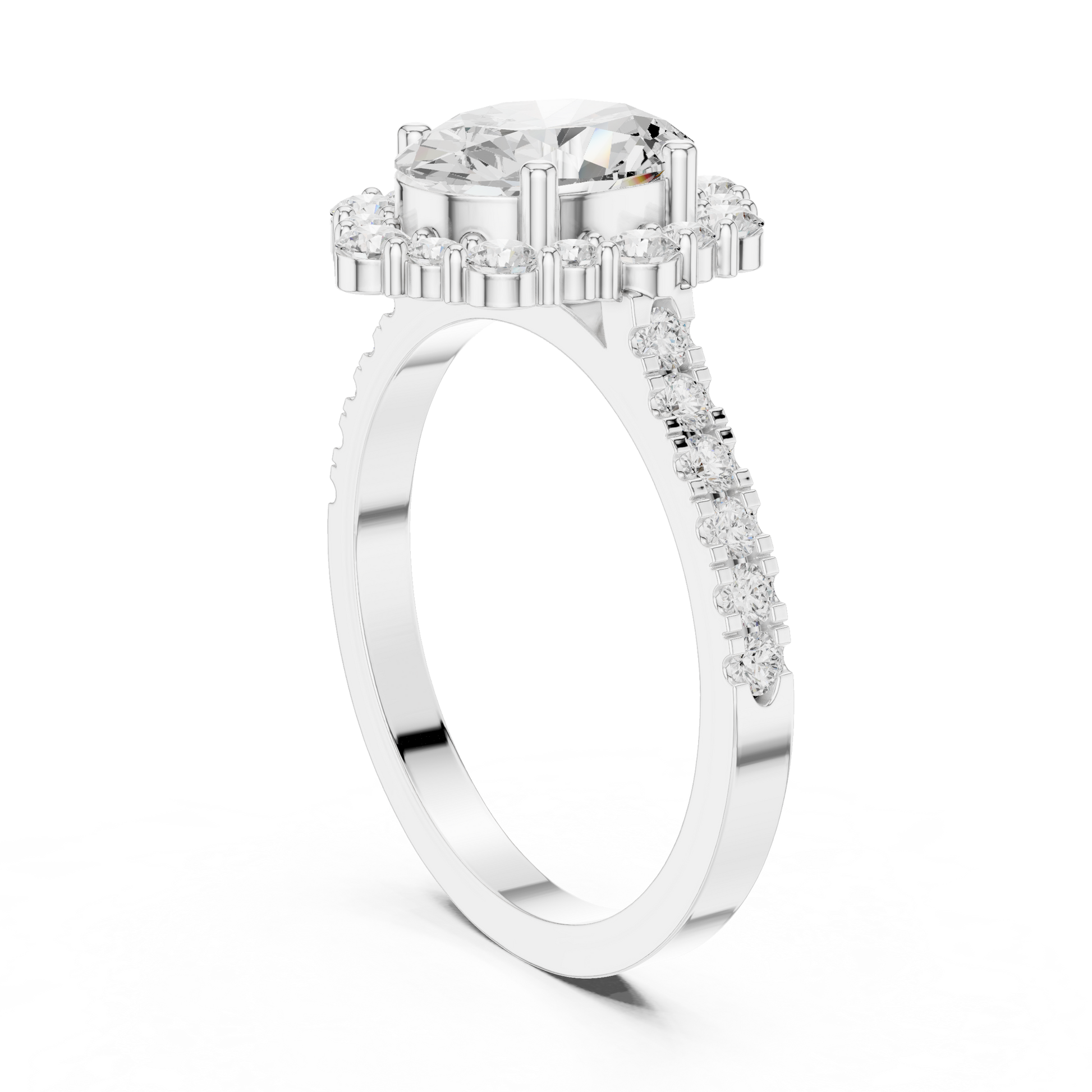 Mixed Shape Lab Grown Diamond Halo Ring