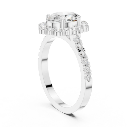 Mixed Shape Lab Grown Diamond Halo Ring