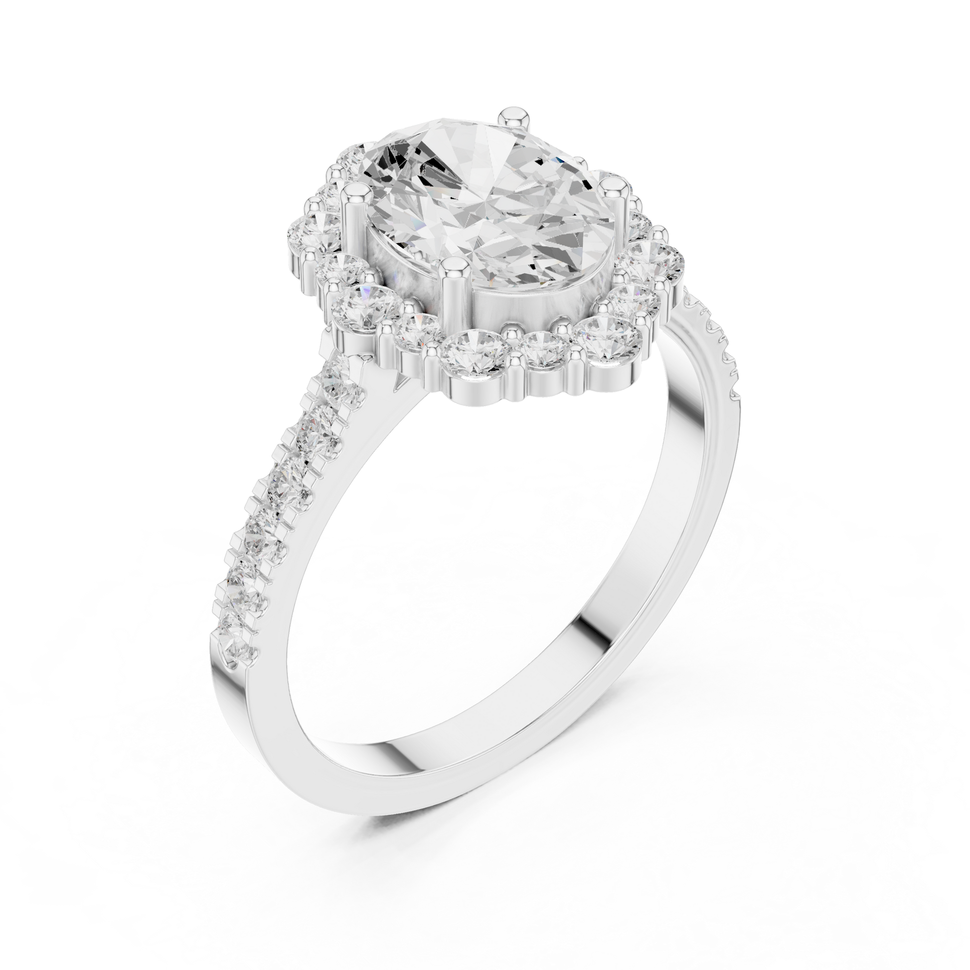 Mixed Shape Lab Grown Diamond Halo Ring