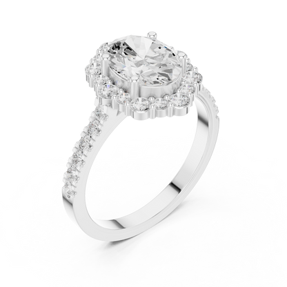 Mixed Shape Lab Grown Diamond Halo Ring