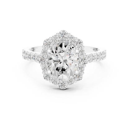 Mixed Shape Lab Grown Diamond Halo Ring