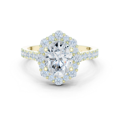 Mixed Shape Lab Grown Diamond Halo Ring