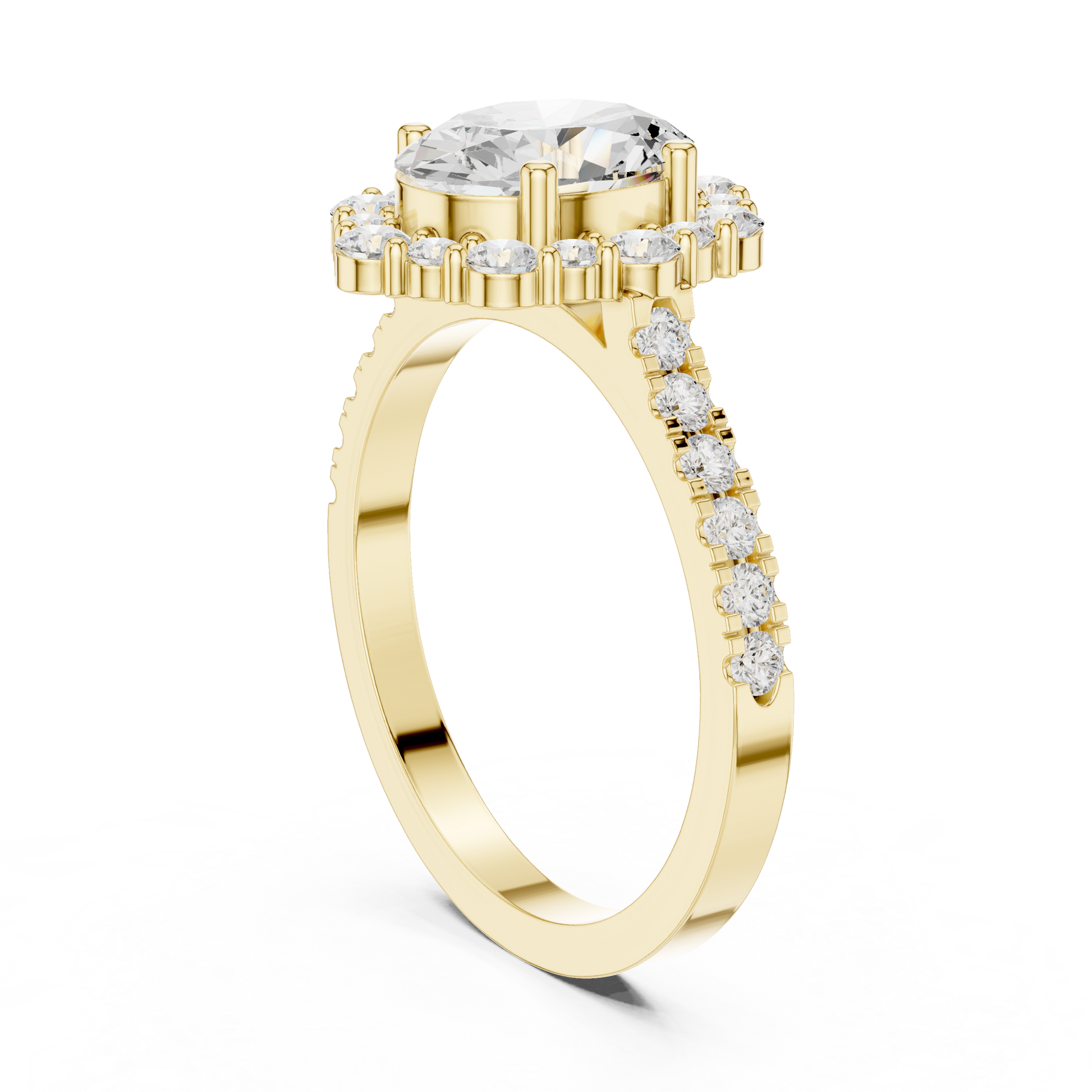 Mixed Shape Lab Grown Diamond Halo Ring