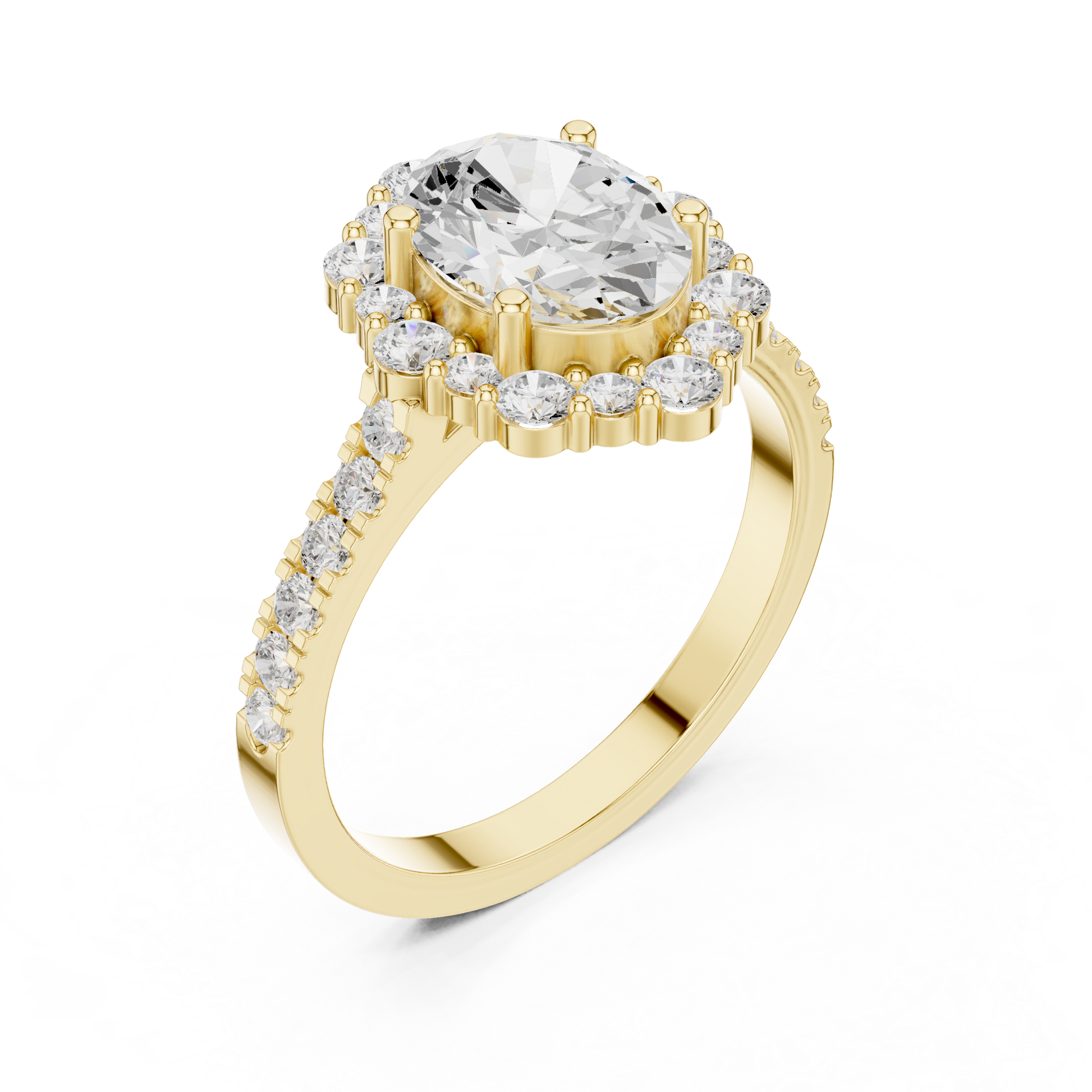 Mixed Shape Lab Grown Diamond Halo Ring