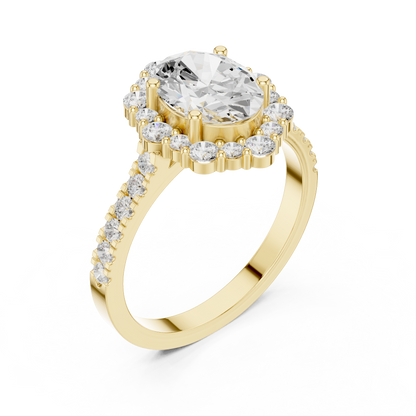 Mixed Shape Lab Grown Diamond Halo Ring